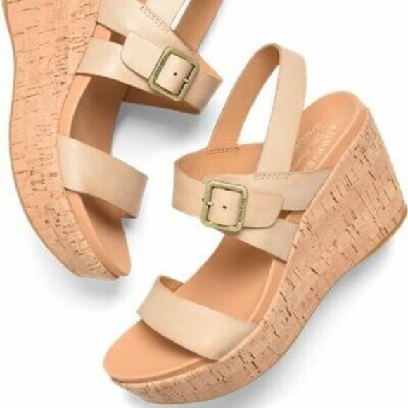 NWT KORK-EASE Aimeho Wedge Sandals in Natural size 10 - Picture 1 of 16